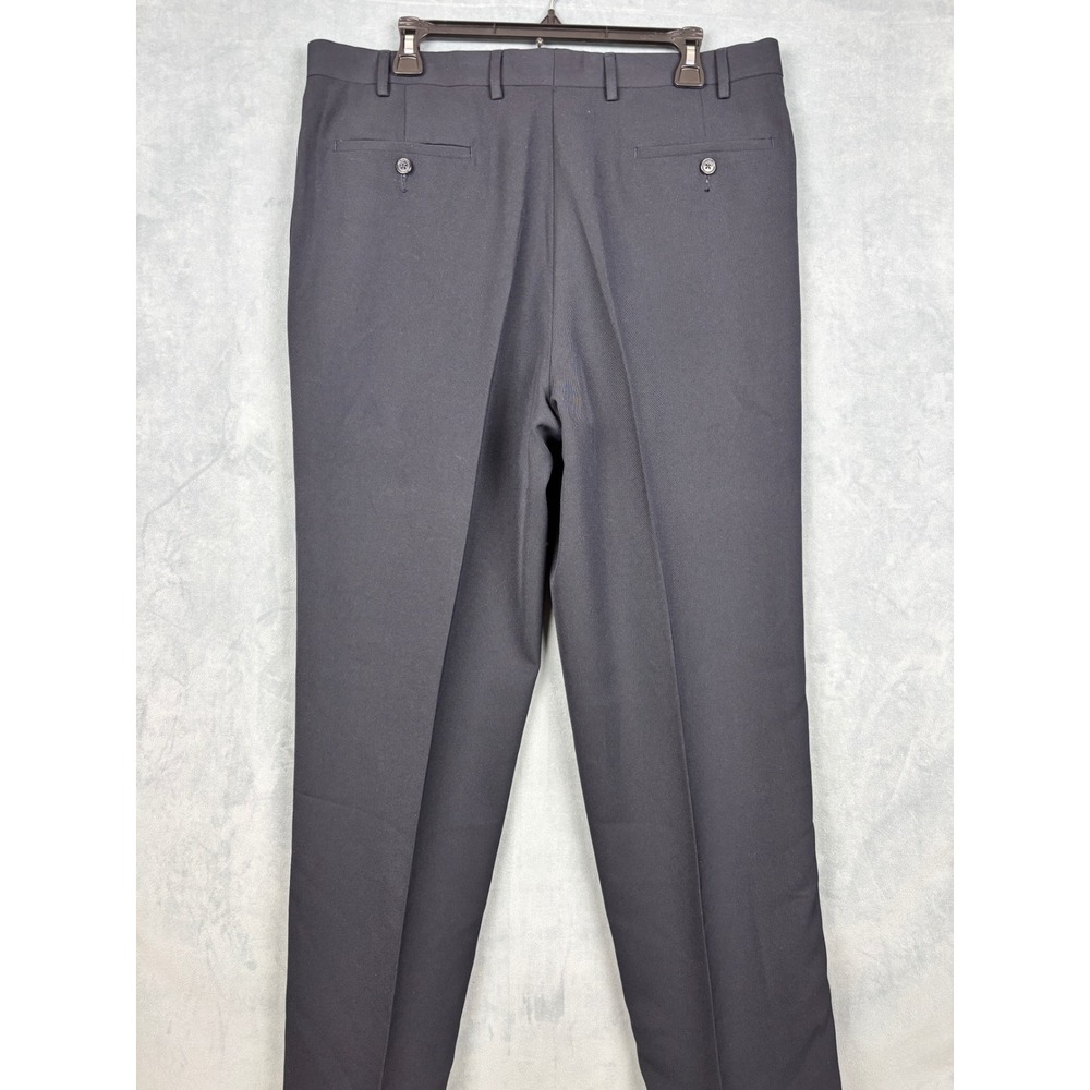 Lauren Ralph Lauren Mens Navy Blue Pleated Cuffed Dress Pants Trousers 36x31 - Picture 2 of 12